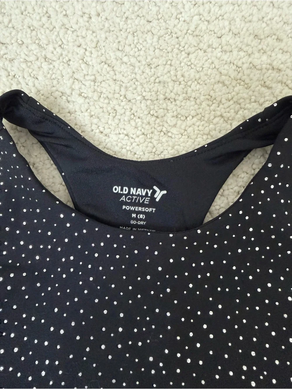 Old Navy Black Polka Dot Two-Piece Girls Active Set